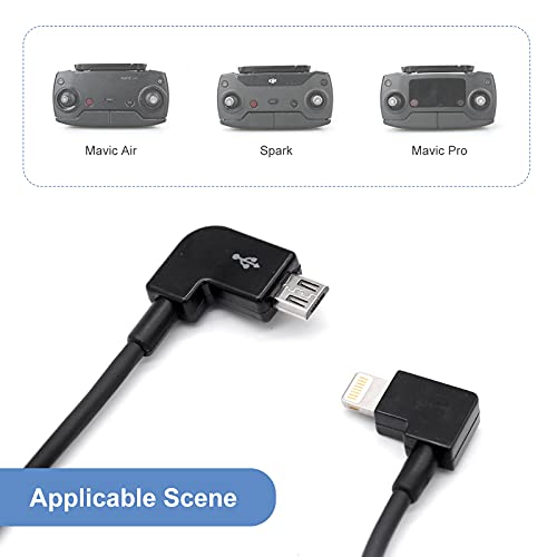 RUIZHI Cable Micro USB Conector Micro USB inverso Trenzado de Nylon de 29cm Remote Controller Cable para Dji Mavic Mini/Pro/Spark/Mavic Air - imagen 6