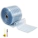 Vevor PVC Strip Door Curtain 148 Feet Length X 7.8 Inches Width, Vinyl Door Strip 1 Roll, Plastic Strip Curtain 0.08 Inch Thickness, for Freezer Warehouse Doors - Amazon.com
