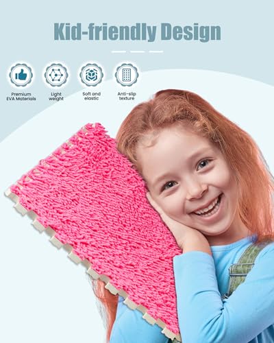 Image of 12 Set Sensory Floor Tiles - Textured Sensory Mats, Interlocking Sensory Rug Sensory Toys for Autistic Children Kids Baby Toddler Multi Sensory Exploration, Tactile Play, Fidgeting Activity