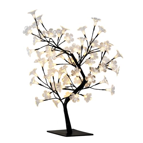 Simple Designs NL2008-BLK LED Lighted Decorative Cherry Tree, Black