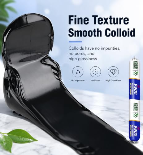 Image of 9900 Black Silicone Sealant Waterproof Adhesive for PVC Pipe Joints, Water Tank Leak Repair, Strong Bond, Weather Resistant, Multipurpose Sealant-750gm