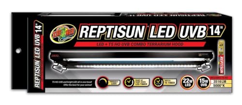 REPTISUN LED UVB Combo 15w Zoomed rampe d'éclairage 35cm pour terrarium