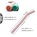 Senneny Set of 12 Silicone Drinking Straws for 30oz and 20oz - Reusable Silicone Straws BPA Free Extra Long with Cleaning Brushes- 6 Straight + 6 Bent- 6mm diameter