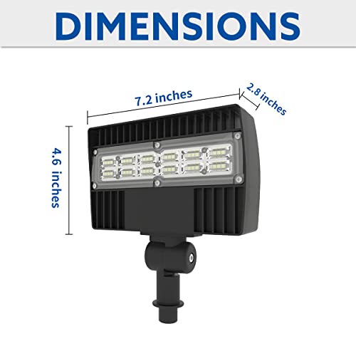 Elecall Led Flood Light Outdoor 30W 3900Lm 5000K 130 Lm/W Security Wall Lighting Fixture For Garden Landscape Yard Christmas Flag Pole, 120-277Vwaterproof Ip65 Etl(200W Hid Equ.) #TOP5