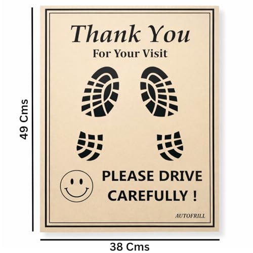 Image of AUTOFRILL 300 Pcs Disposable Paper Car Floor Mats - Biodegradable Foot Mats for Car Interior - Universal Fit for All Cars, SUVs & Trucks (Size 49 * 38 CM)