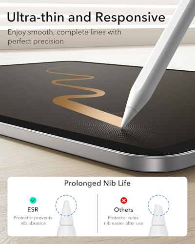 ESR Paper Feel Magnetic Screen Protector for iPad 11th/10th Generation A16 (11/10.9 Inch, 2025/2022), Write and Draw Like on Paper, Detachable and Reusable, Tempered Film Applicable, Matte, Anti Glare - Image 8