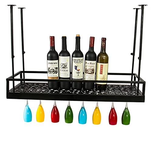 Étagère de rangement pour gobelets et vin en fer forgé au design industriel chic - 2