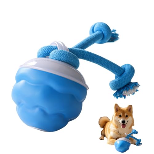 RIXVING 自動犬用ボール Type-C充電 直径7.5cm スマートボール 自動犬用ボール 安全な素材で作られ、耐久性があり、家庭での犬のおもちゃ、運動不足解消、狩猟本能を刺激、屋外トレーニングに最適、小型犬、中型犬、大型犬に適しています (ブルー)