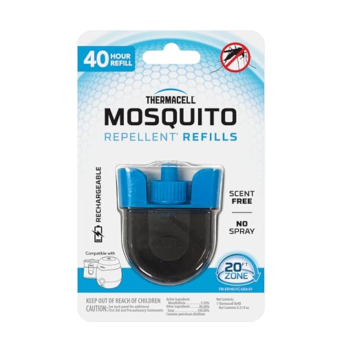 Image of Thermacell Rechargeable Mosquito Repeller Refills; Advanced Repellent Formula Provides 20 Foot Protection Zone; Compatible with Thermacell E-Series & Radius Only; No DEET, Spray or Flame