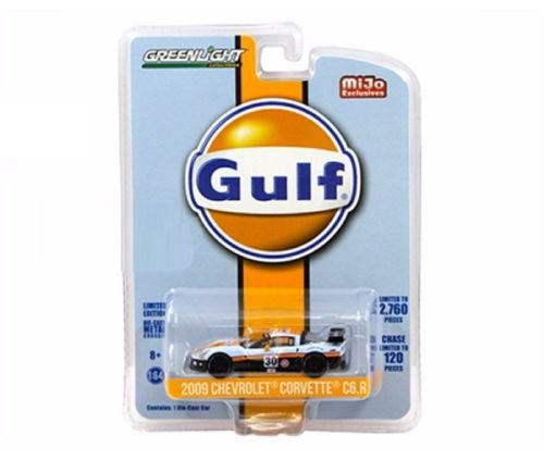 Greenlight 51128 2009 Chevrolet Corvette C6 R #30 Gulf Oil Racing Limited Edition of 2760 1/64 Diecast Model Car