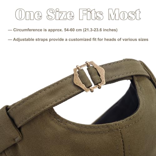 Image of Brimless Hats for Men Brimless Caps, Rolled Cuff Retro Docker Hat for Womens with Adjustable Beanie Hat