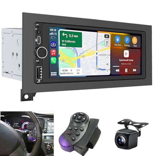 Car Stereo Radio with GPS Navi Carplay Android Auto for 1994-2001 Dodge Ram 1500 2500 3500 Avenger Durango/Caravan Dakota 1984-2000/Jeep Cherokee Wrangler 1997-2002/Chrysler Cirrus 1995-2000