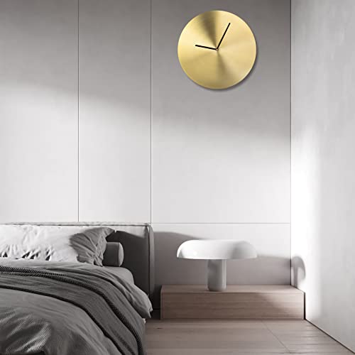 M Myecogo 12 Inch Wall Clock Pure Copper Minimalist Silent Non Ticking Battery Operated Creative Art Decorative Rounded Wall Clock For Living Room Bedroom (Copper) #TOP4