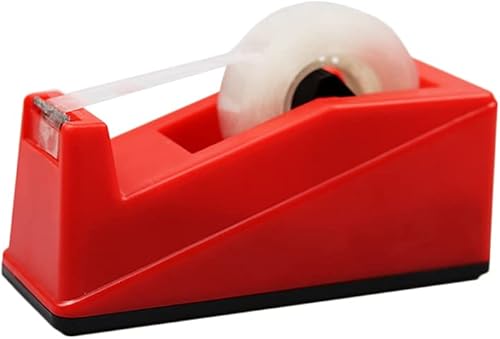 Vista 4 de DBKMPZ Dispensador clásico de cinta de escritorio, núcleo de 1 pulgada, base antideslizante, con 1 rollo de cinta transparente invisible de alta