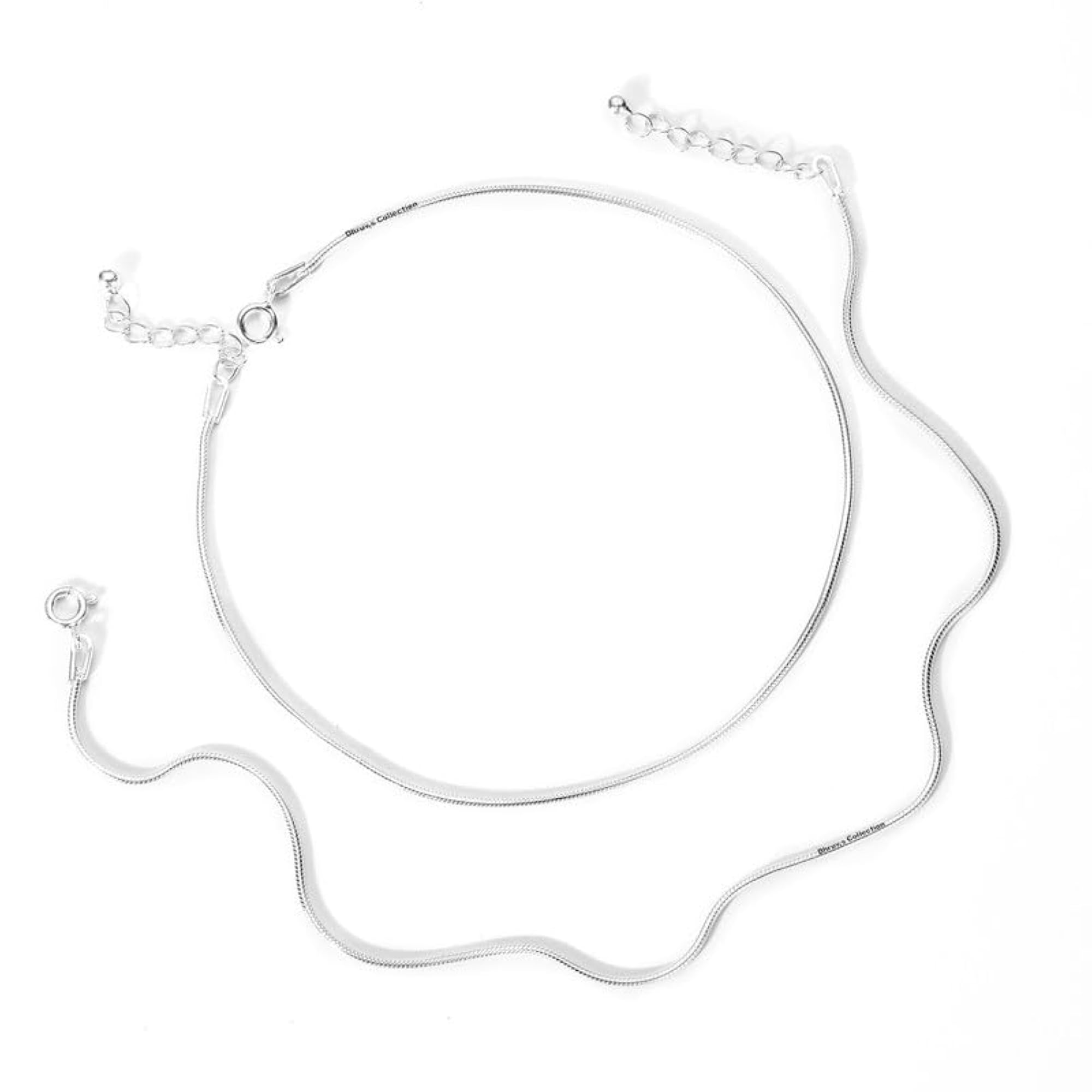 Women's 925 Silver Threaded Adjustable Snake Pattern Anklet