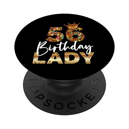56 cumpleaños dama regalo para su 56 cumpleaños mujer PopSockets PopGrip Intercambiable