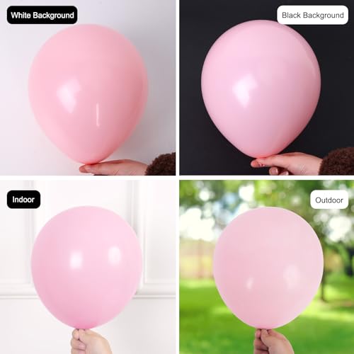 Image of RUBFAC Baby Pink and Hot Pink Balloons 129pcs Different Sizes Pack of 18 12 10 5 Inch, Latex Magenta Pastel Pink Balloon Garland Arch Kit for Birthday Wedding Anniversary Baby Shower Princess Theme