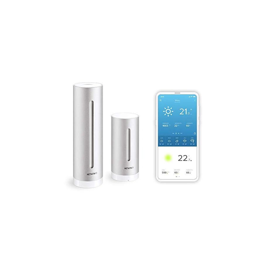 netatmo station météo intérieur extérieur connectée wifi pour smartphone nws r ec (reconditionnée grade a+)