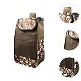 Torba na zakupy Torba na zakupy Torba na zakupy z tkaniny Oxford Torba na zakupy na kółkach do wózka użytkowego Wózek do wspinaczki po schodach, czarny/1564(Brown)