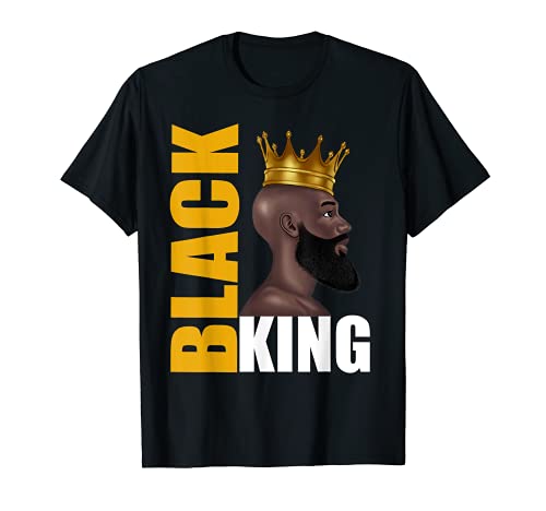 Uomo Oheneba: Melanin Black King Afro Pride Fathers Day Maglietta