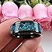 TUTISS 8mm Black Tungsten Wedding Bands for Men Women Galaxy Opal Inlay Fashion Engagement Rings Beveled Polished Shiny Comfort Fit Size 14.5