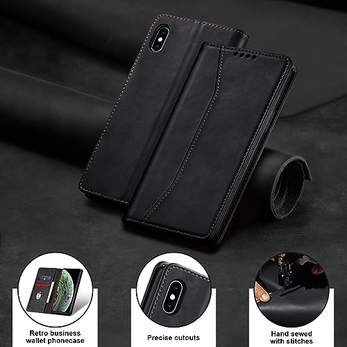 Image of Jasonyu Flip Wallet Case for iPhone X /XS,Black