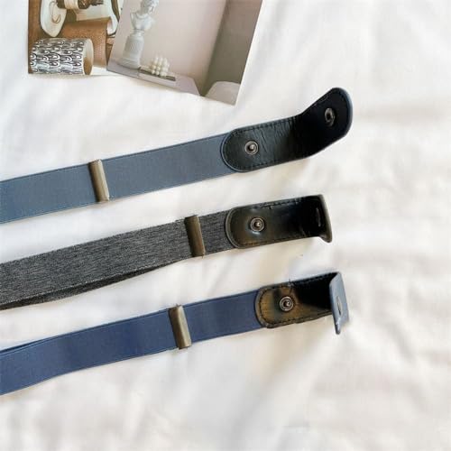 Invisible Buckleless Stretch Belt for Men Women,No Buckle Elastic Web Strap Belt with Flat Buckle for Pants Jeans Dresses4