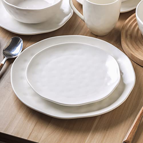 Stone Lain Ivy Porcelain Dinnerware Set, 24-Piece Service For 6, White #TOP3