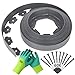 Paar günstig Kaufen-Forever Speed Flexible Rasenkante aus Kunststoff 10m x 5cm(LxH) [60 Erdanker + 1 Paar Handschuhe] Beetbegrenzung Beeteinfassung Beetumrandung - Grau