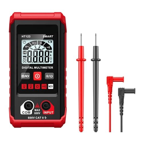 HT123 スマートデジタルマルチメータ電圧計オートレンジマルチメータ NCV AC DC 電圧抵抗導通テスターバックライト付き 簡単操作