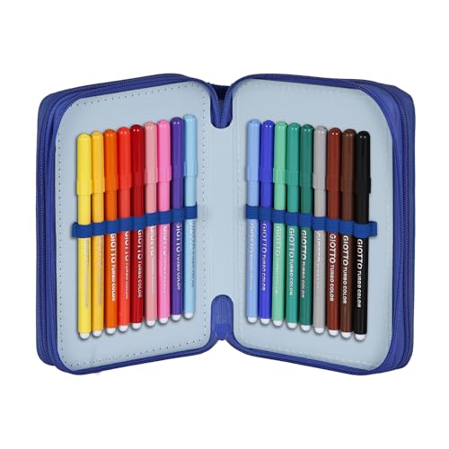 Estuche Sonic Triple completo color azul plumier de 14x21 cm para niños 6