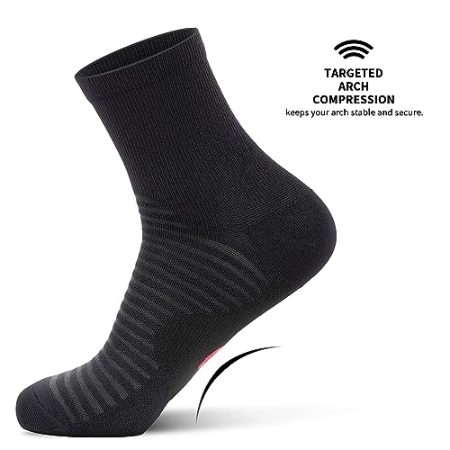 Compression Running Ankle Socks For Men And Women (6 Pairs), Quarter Athletic Socks For Running, Cycling, Golf, Work #TOP3