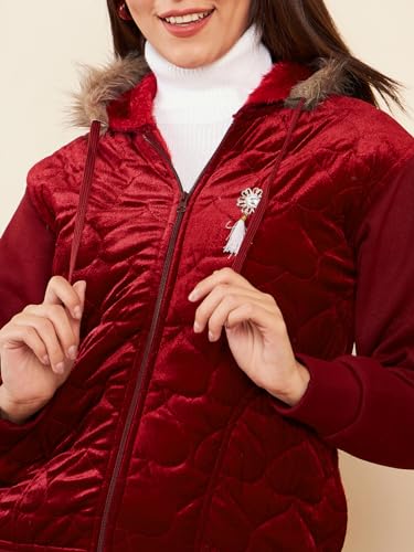 Image of Pivl Women's Fleece Winter hooded Casual Jacket
