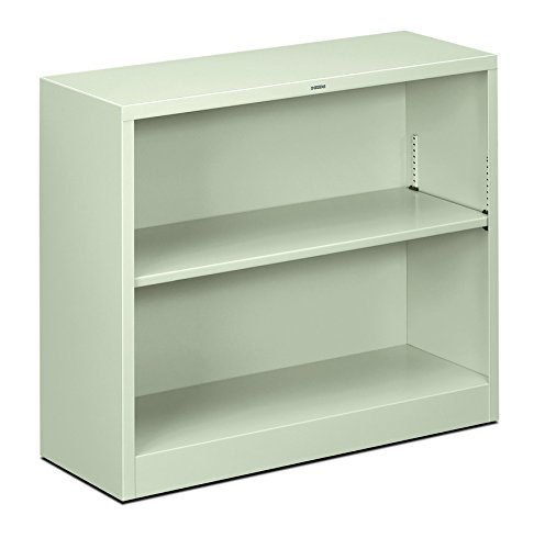Image of HON Metal Bookcase - Bookcase with Two Shelves, 34-1 /2w x 12-5 /8d x 29h, Light Gray (HS30ABC)