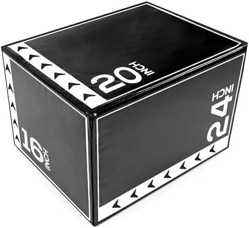 BalanceFrom 3-in-1 Foam Plyometric Jump Box for Home Gym with Mul...