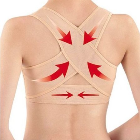 UZZO™ 2014 New Especially Designed X Type Pattern for Female Chest Breast Support Back Posture Correction Adjustable Breast Shape (M) with 1Free UZZO Logo Keyring