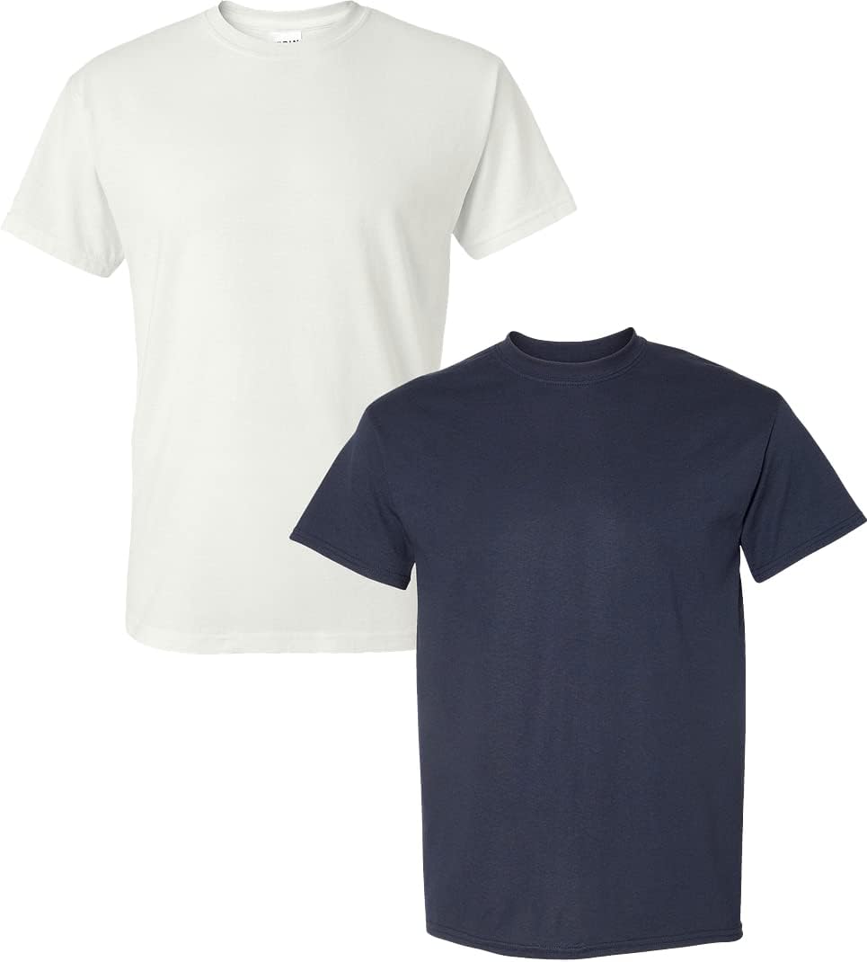 Gildan Unisex Adult DryBlend Workwear T-Shirts with Pocket, 2-Pack