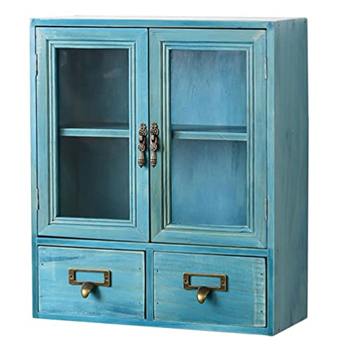 Scarpiera vintage in legno con cassetti, stile rustico, organizer da scrivania e oggetti vari, banco da lavoro, per scarpe e documenti