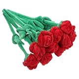 Healvian Stuffed Animals 12Pcs Plush Rose Flower Bendable Stems Stuffed Red Rose Flower Roses Plush Bouquet Soft Rose Flower Gift for Mother Day Wedding Birthday Home Decor
