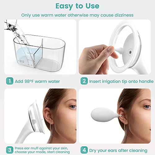 Electric Ear Wax Removal Ear Cleaner, Safe & Effective Ear Wax Removal Kit, Momspeace Ear Cleaning Kit With Automatic Sewage System, 4 Pressure Settings, 10 Tips, Ear Irrigation Ear Wax Removal Tool #TOP6