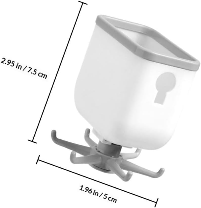 Rotating Storage Hook Rack with Six Hooks Plastic Kitchen Wall Organizer image 2