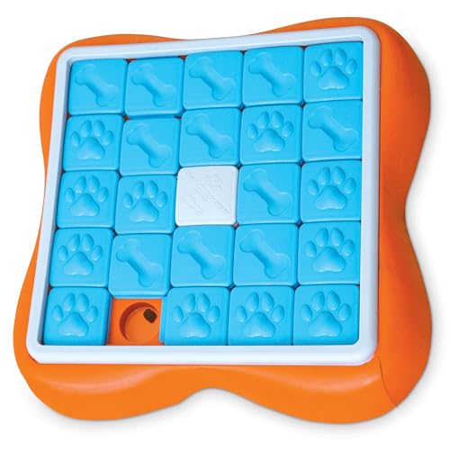 Outward Hound Nina Ottosson Challenge Slider Interactive Treat Puzzle Dog Enrichment Toy Level 3 Advanced Multicolored