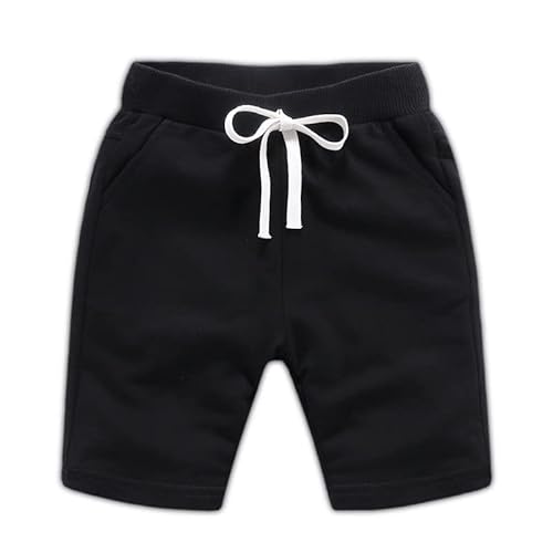 Kit 3 Bermuda Infantil Moletom Algodão Masculina Lisa Criança Confortável - Preto/Cinza/Rosa/6