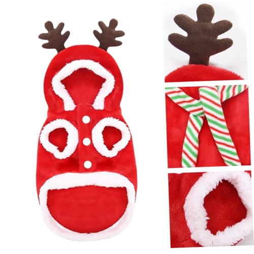 Disfraz de reno para perro pequeño talla XS rojo miniatura 4