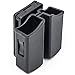 RioRand Magazine Pouch Double Magazine Holster Universal 9mm .40 Caliber Stack Mag Holder with 1.5-2 Inches Belt Clip Fit Glock Sig Sauer S&W Beretta Browning Taurus H&K Most Pistol Mags