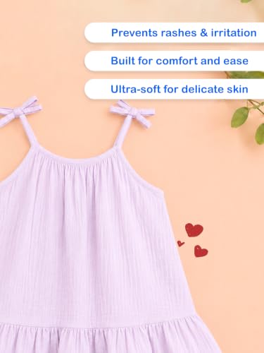 Image of Kidbea Cotton Girls Dress | Ultra-Soft Summer Wear Casual Dress for Kids