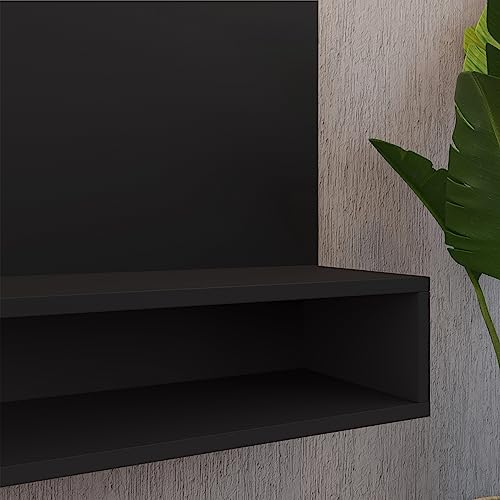 Estante Painel Parede 90 cm Smart New TV 32 Polegadas Prateleiras Organizadoras Sala Quarto Pequeno