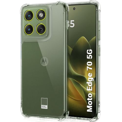 Image of TheGiftKart Crystal Clear Back Cover Case for Motorola Moto Edge 70 5G | Shockproof Soft TPU Case | Cushioned Edges for Ultimate Protection Back Cover Case (TPU, Transparent)