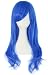 MapofBeauty 24"/60cm Side Bangs Stylish Long Great Wavy Curly Cosplay Party Wig (Blue)