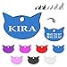 Iberiagifts - Placa en Forma de Cara de Gato para Gatos de Todas Las Edades Chapa Medalla de identificación Personalizada para Collar Perro Mascota grabada (Azul)